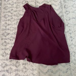 Maroon wide tank blouse